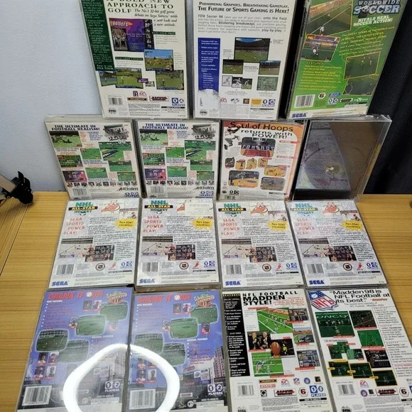 Sega Saturn Game Bundle Lot of 15 PGA Tour Fifa Madden 97 98 NHL Hockey World